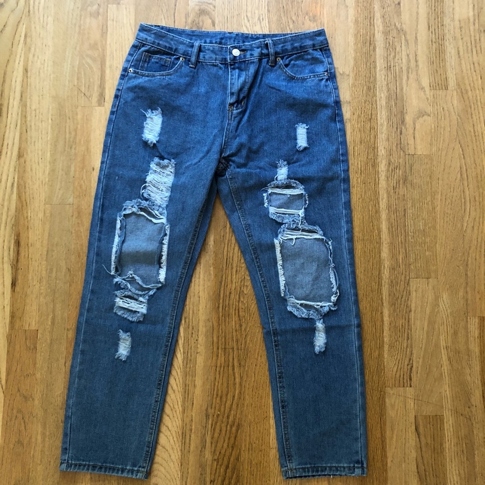Ripped mom jeans